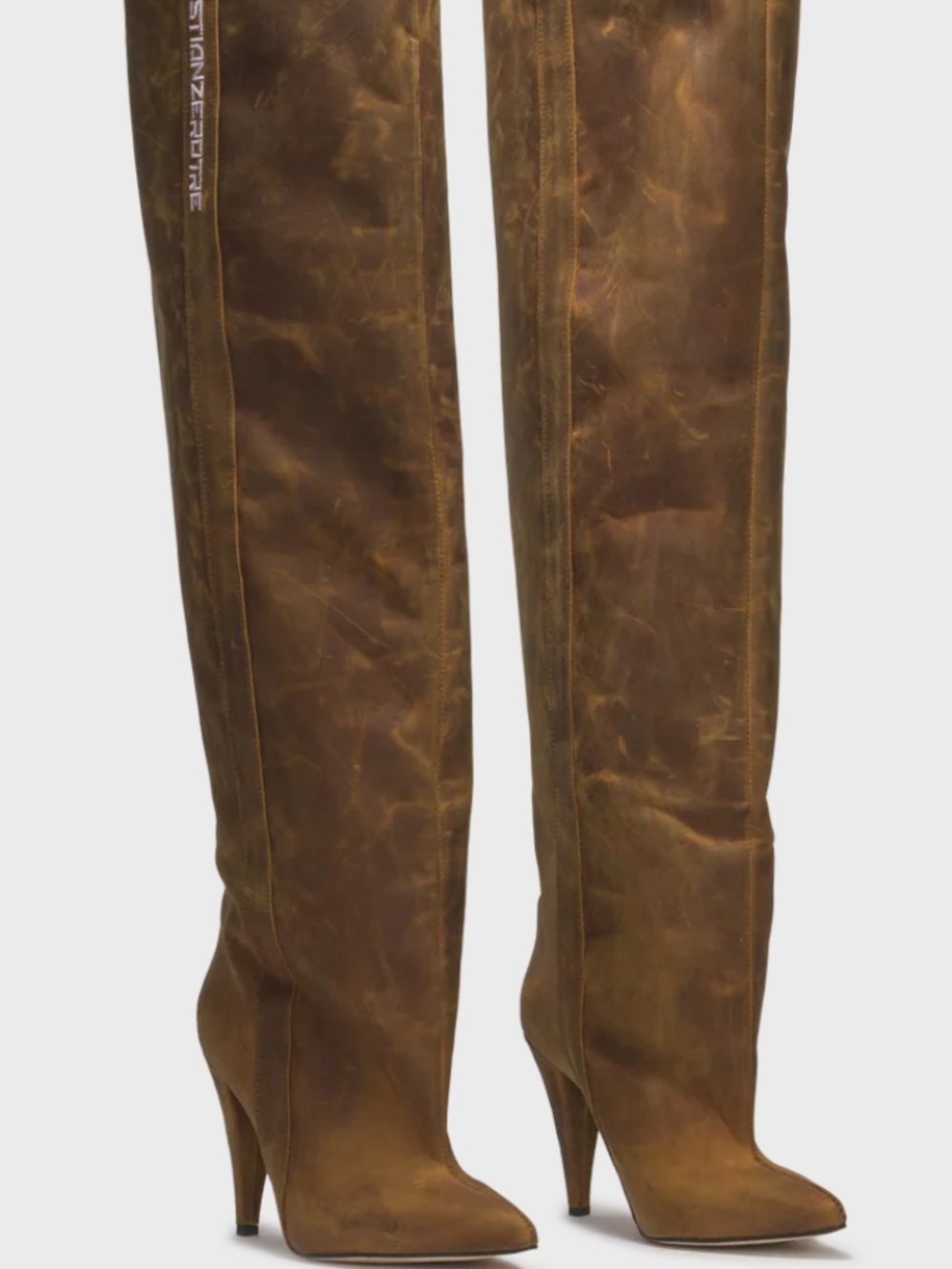 “STORM” Over-the-Knee Boots – Vintage Brown (NEW, Unworn)